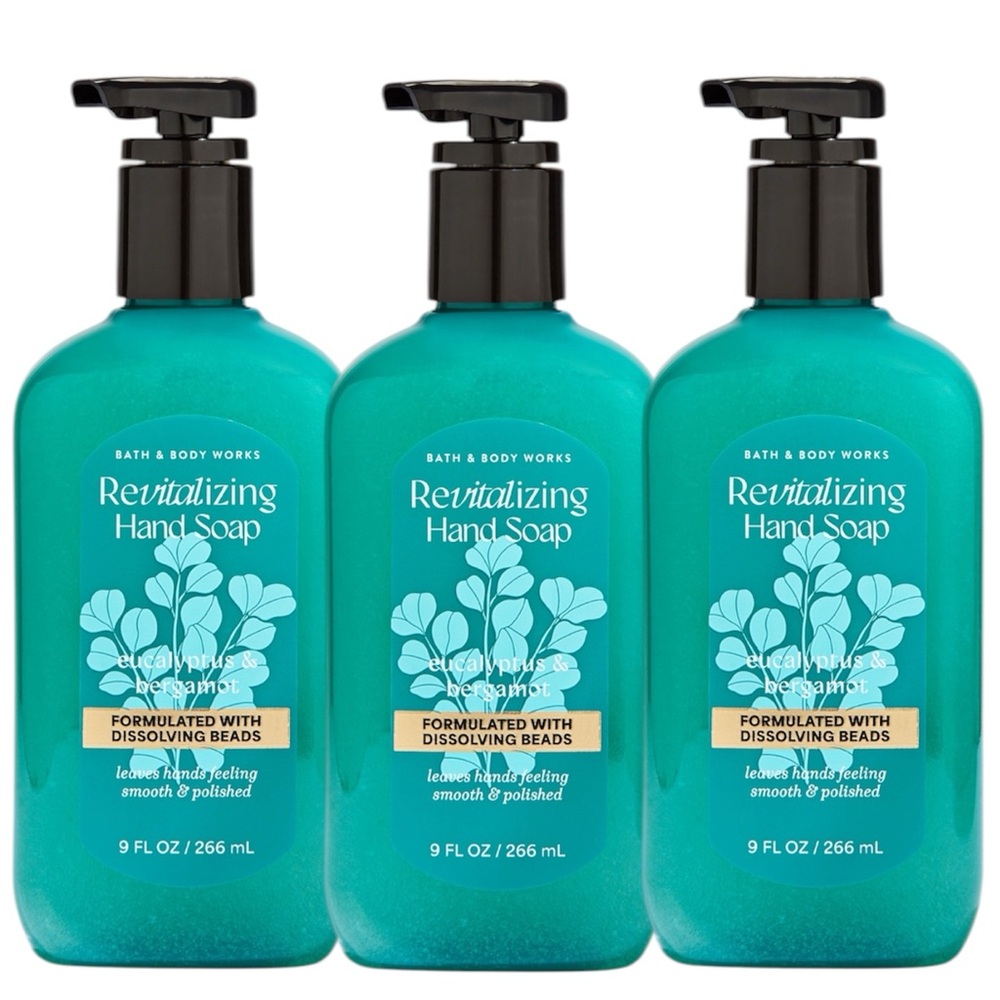 Bath & Body Works Eucalyptus Bergamot Revitalizing Gel Hand Soap x 3 - Picture 6 of 6